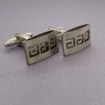 Gun Metal Finish Grecian Style Cufflinks