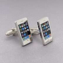 Silver Plated Iphone Design Cufflinks