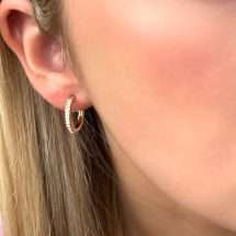Absolute Gold 17mm Hoop CZ Set Earring E2162GL