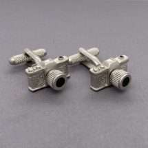 Silver Plated Vintage Camera Cufflinks