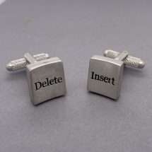 Silver Plated Keyboard Key Cufflinks