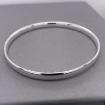 Sterling Silver Solid Handmade 5mm Plain Bangle