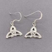 Sterling Silver Trinity Knot German Wire Drop Earring