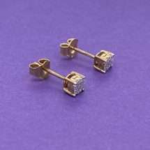 9ct Yellow Gold 0.05cts Diamond Stud Earrings