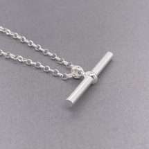 Sterling Silver Belcher 18 Inch T-Bar Chain