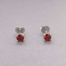 Sterling Silver January CZ Stud Earrings