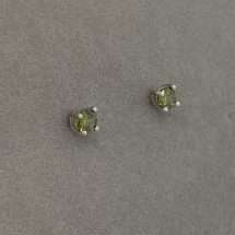 Sterling Silver August CZ Stud Earrings
