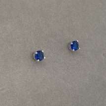 Sterling Silver September CZ Stud Earrings