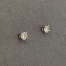 Sterling Silver November CZ Stud Earrings