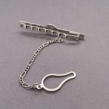 Sterling Silver Tie Bar Disk Centre