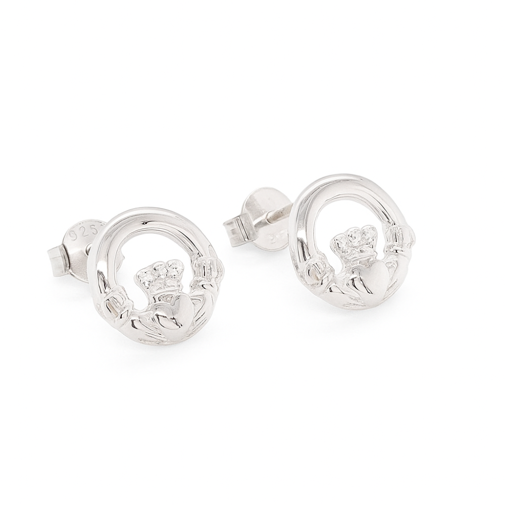 S220-sterling-silver-plain-claddagh-stud-earrings-flat-right-image S220-sterling-silver-plain-claddagh-stud-earrings-flat-right-image