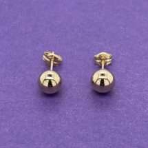 9ct Yellow Gold 6mm Ball Earrings