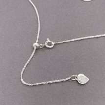 Sterling Silver Spiga Link Adjustable 20 Inch Chain