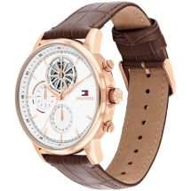 Tommy Hilfiger Stewart Mens Gold Leather Watch 1710606