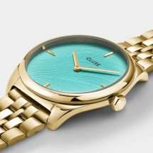 Cluse Feroce Petite Gold Torquoise Dial Watch CW11220