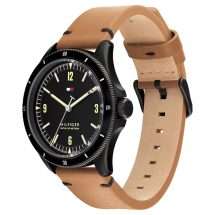 Tommy Hilfiger Mens Ionised Leather Watch 1791906