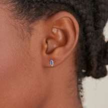 Ania Haie Sterling Silver Gold Lapis Stud Earring E042-01G-L