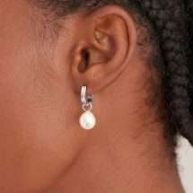 Ania Haie Sterling Silver CZ Pearl Sparkle Earrings E043-04H