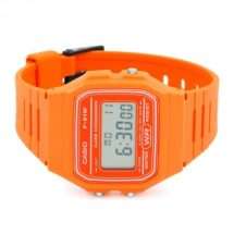 Casio Retro Orange Rubber Watch F-91WC-4A2EF
