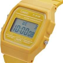 Casio Retro Mustard Multi Function Watch F-91WC-9AEF