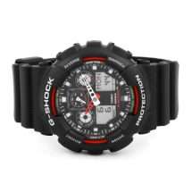 Casio G Shock Black Silicon Watch GA-100-1A4ER