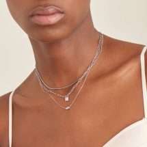 Ania Haie Silver Sparkle Emblem Necklace N041-01H-W