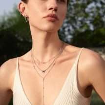 Ania Haie Silver Geometric Sparkle Necklace N053-06H