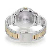 Lorus Steel And Gold Black Solar Dial Watch RX327AX9
