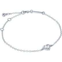 Ted Baker Heart Silver Charm Bracelet TBJ3178-01-02