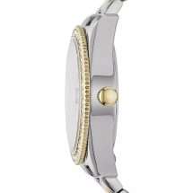 Fossil Gold And Steel CZ Bezel Dial Watch ES4319