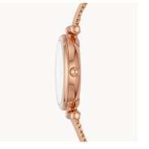 Fossil Womens Carlie Gold Mesh Strap Watch ES4433