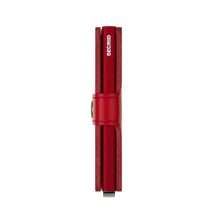 Secrid Red Leather Red Aluminium Wallet M-Red