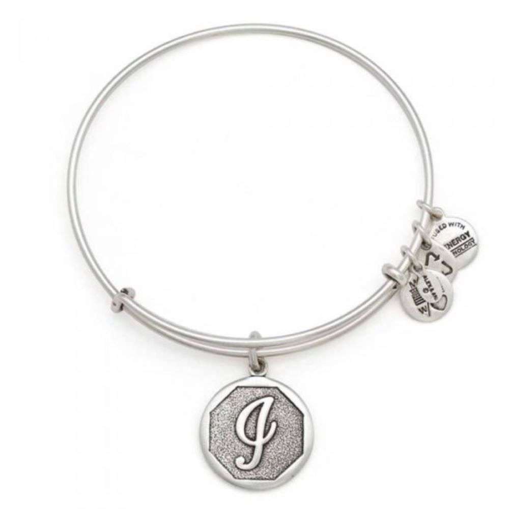 A13EB14IS Alex And Ani Silver “I” Initial Disk Bangle front image A13EB14IS Alex And Ani Silver “I” Initial Disk Bangle front image
