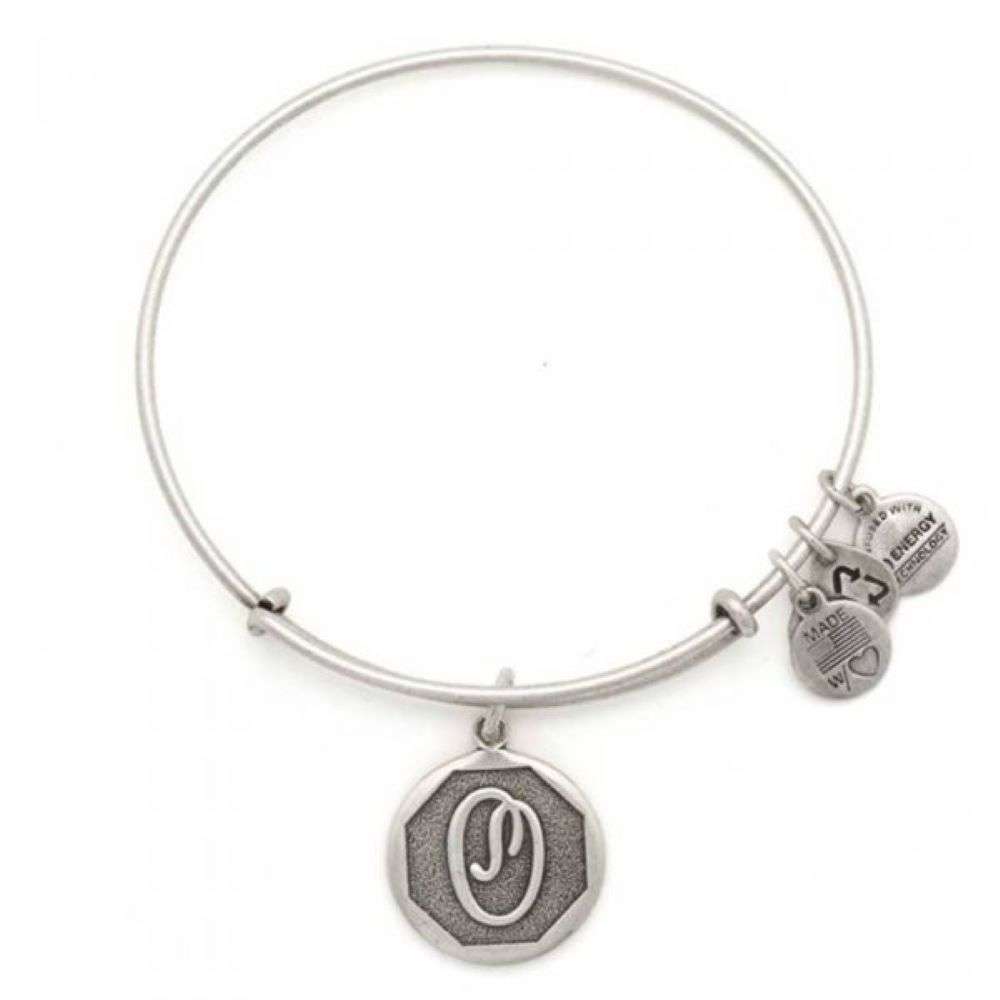 A13EB14OS Alex And Ani Silver “O” Initial Disk Bangle front image A13EB14OS Alex And Ani Silver “O” Initial Disk Bangle front image