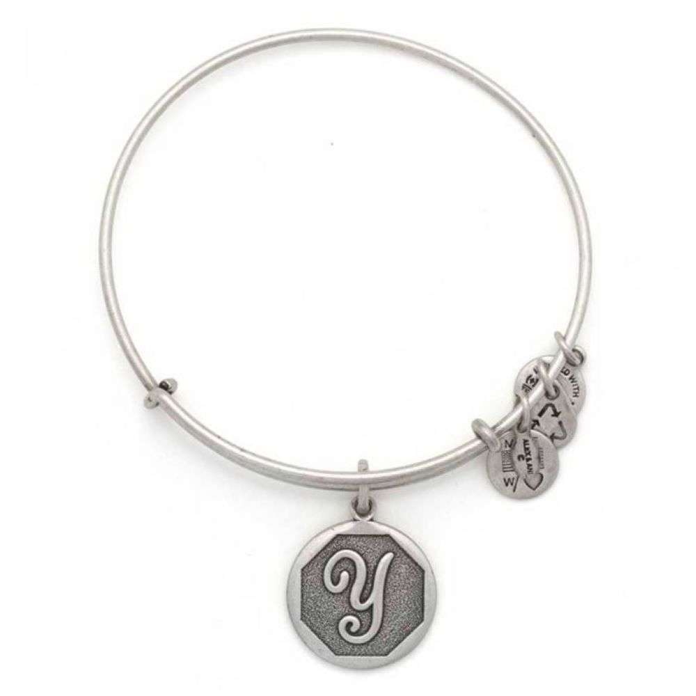 A13EB14ys Alex And Ani Silver “Y” Initial Disk Bangle front image