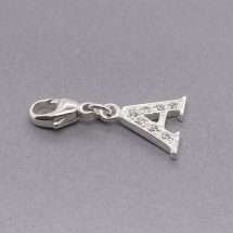 Sterling Silver CZ Set Initial 