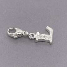 Sterling Silver CZ Set Initial 