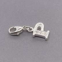 Sterling Silver CZ Initial 