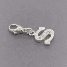 Sterling Silver CZ Initial 