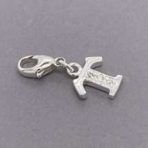 Sterling Silver CZ Initial 