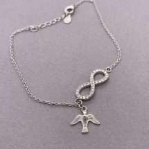 Sterling Silver Confirmation CZ Infinity Adjustable Bracelet