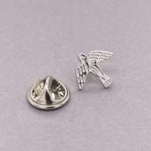 Sterling Silver Dove Shape Tie Or Lapel Pin