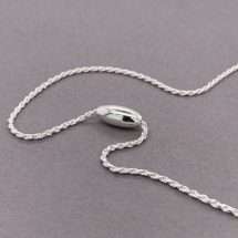 Sterling Silver Spiga Polished Coffee Bean Necklace