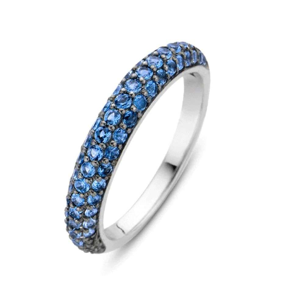 12105db ti sento sterling silver blue crystal set ring side image