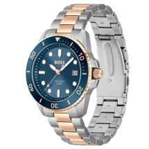 Hugo Boss Mens Steel Gold Ace 200 Metre Watch 1514012