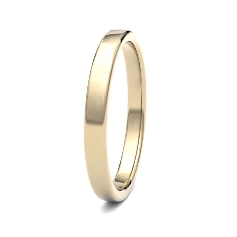 18Y-2.5-SC-M 18ct yellow 2.5mm medium soft court wedding ring left image 18Y-2.5-SC-M 18ct yellow 2.5mm medium soft court wedding ring left image