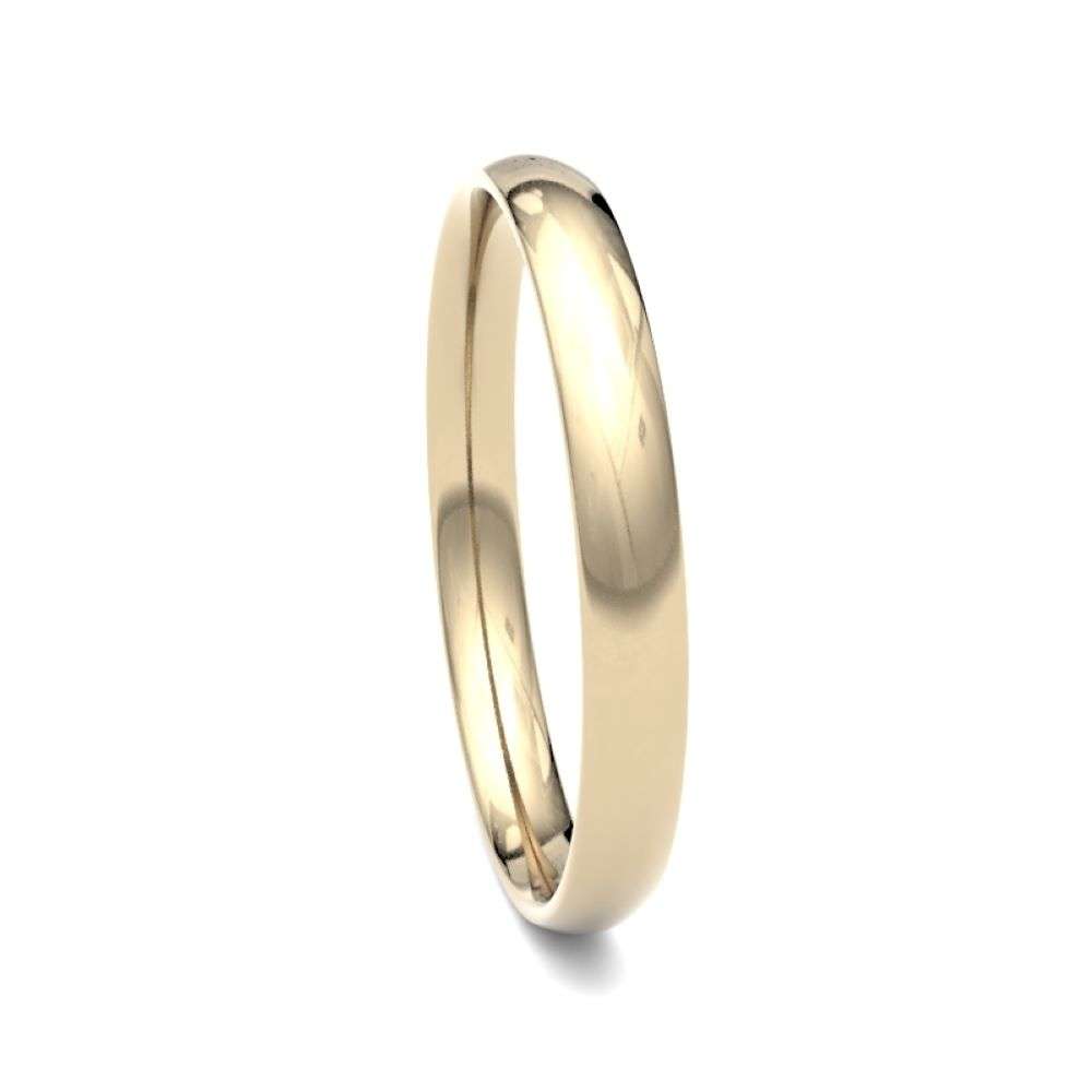 18Y-2.5-TC-L 18ct yellow gold 2.5mm light traditional court wedding ring right image