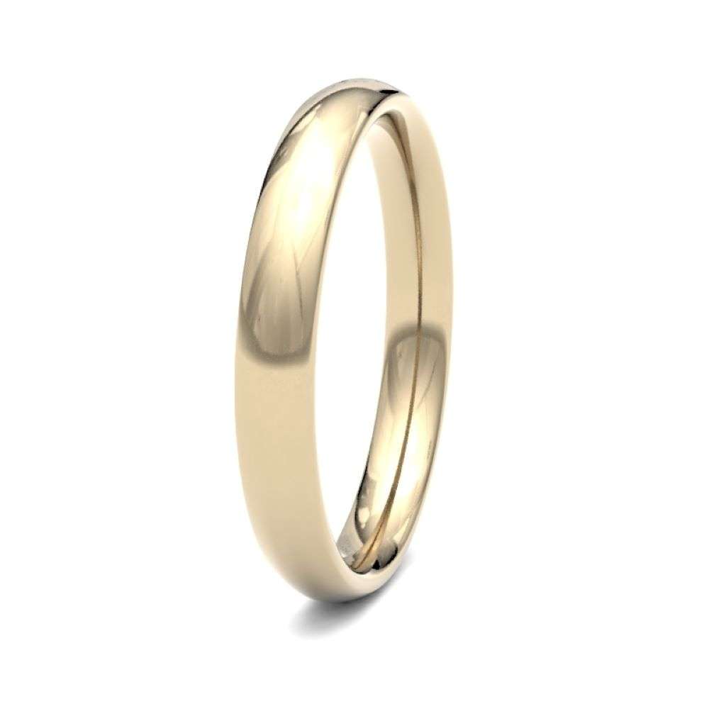 18Y-3-TC-M 18ct yellow 3mm medium traditional court wedding ring left image