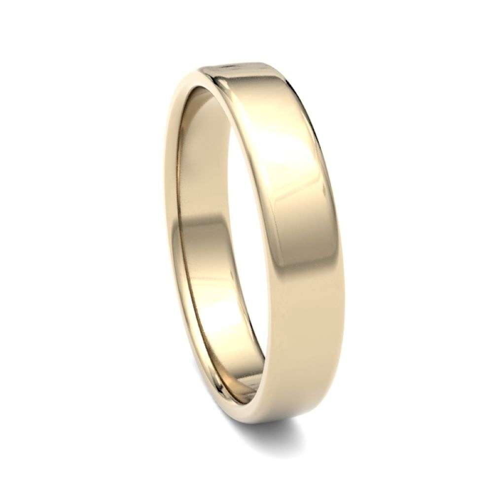 18Y-4-SC-L 18ct yellow 4mm light soft court wedding ring right image 18Y-4-SC-L 18ct yellow 4mm light soft court wedding ring right image