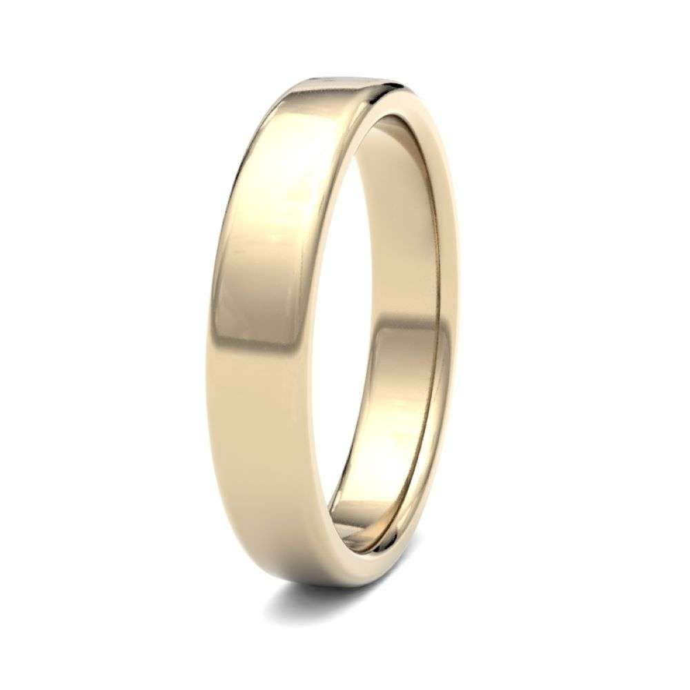 18Y-4-SC-M 18ct yellow 4mm medium soft court wedding ring left image